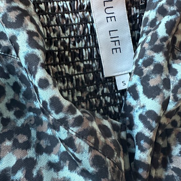 BLUE LIFE mini blue leopard dress - Picture 3 of 3